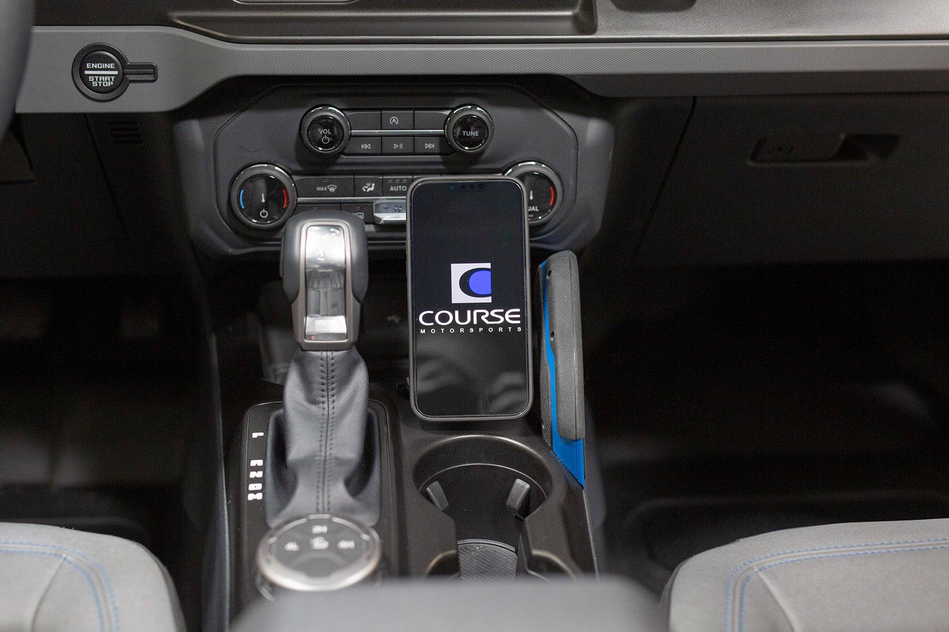 Course Motorsports Phone Mount for Ford Bronco 6G (2021-2026) Automatic Transmission Only - Cradle / Magnetic / Magsafe Wireless Charging - Image 5