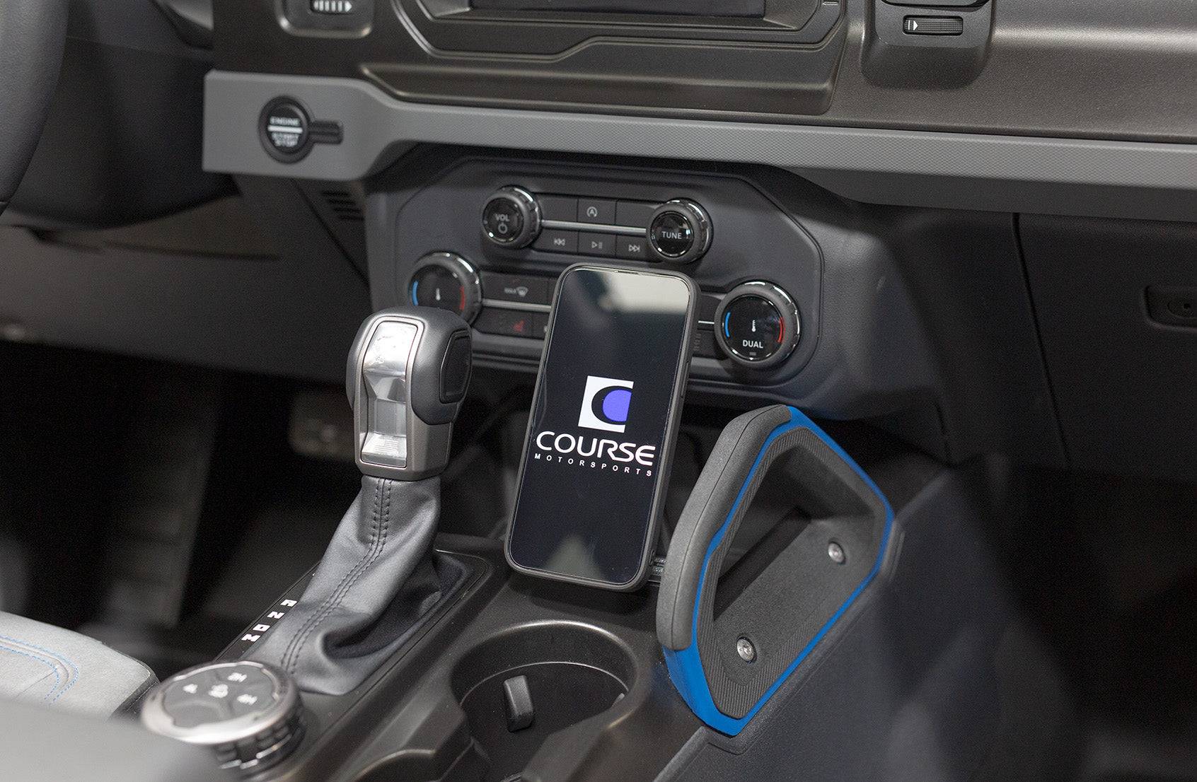 Course Motorsports Phone Mount for Ford Bronco 6G (2021-2026) Automatic Transmission Only - Cradle / Magnetic / Magsafe Wireless Charging - Image 6