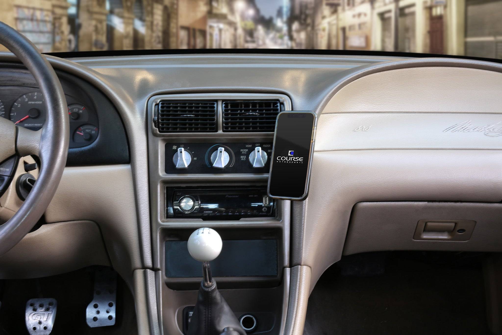 Course Motorsports Phone Mount for Ford Mustang / Mustang GT / SVT Cobra / SVT Cobra R / Mach 1 SN95 (1994-2004) Cradle / Magnetic / MagSafe Wireless Charging - Image 5
