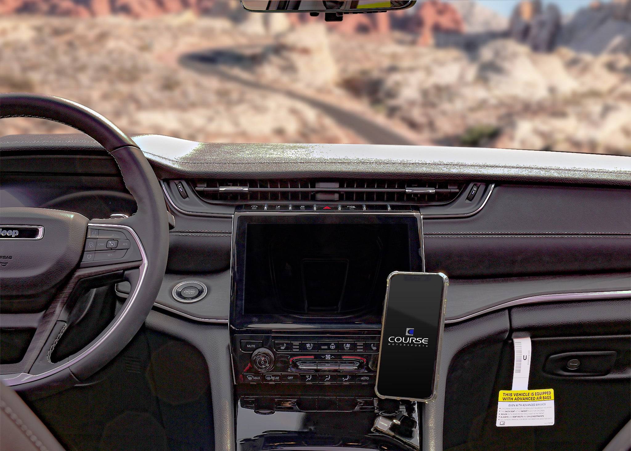 Course Motorsports Phone Mount for Jeep Grand Cherokee WL (2021-2026) Cradle / Magnetic / MagSafe Wireless Charging - Image 5