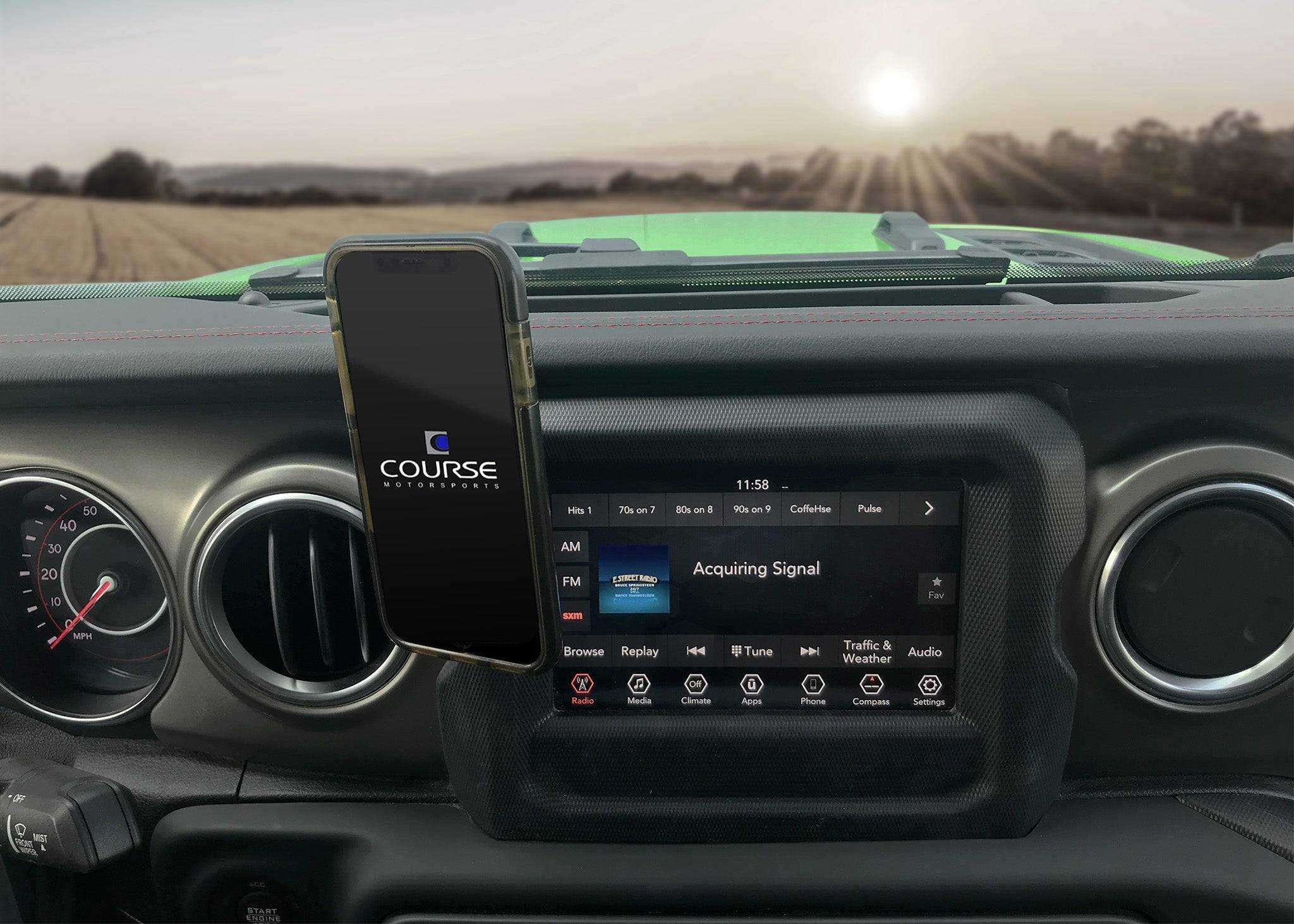 Course Motorsports Phone Mount for Jeep Wrangler / Gladiator / Rubicon (2018-2023) Cradle / Magnetic / Magsafe Wireless Charging - Image 5