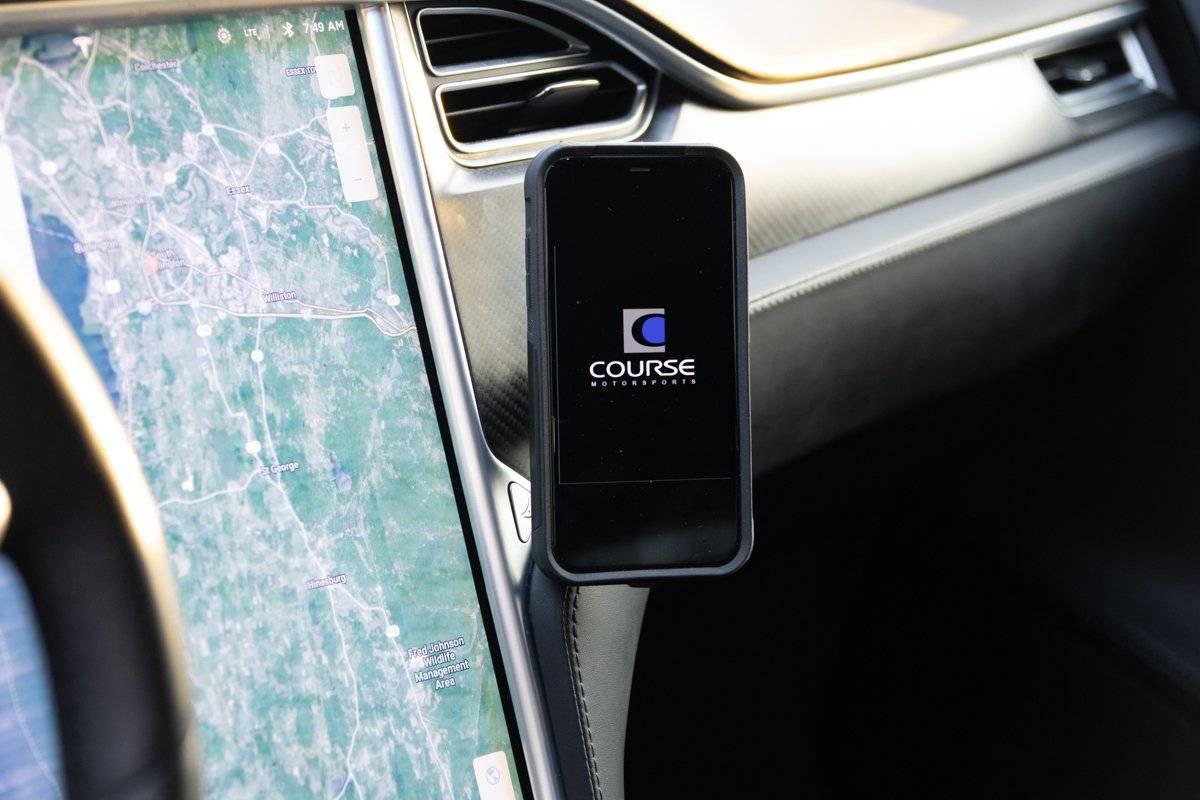 Course Motorsports Phone Mount for Tesla Model S (12-20) & Model X (12-21) Cradle / Magnetic / Magsafe Wireless Charging - Image 3