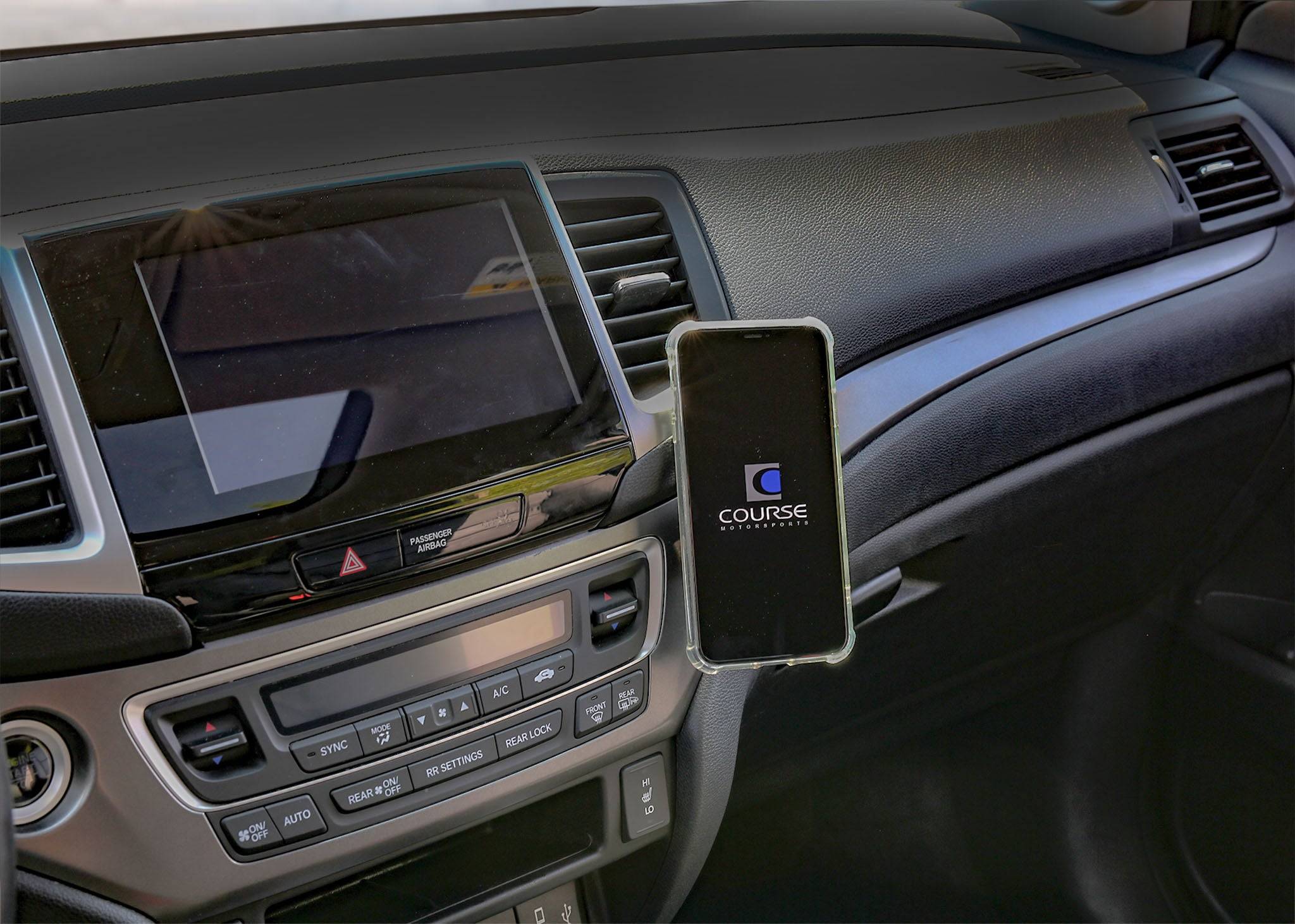 Course Motorsports Phone Mount for Honda Pilot & Passport (16-26) Ridgeline (16-22) Cradle / Magnetic / Magsafe Wireless Charging - Image 3
