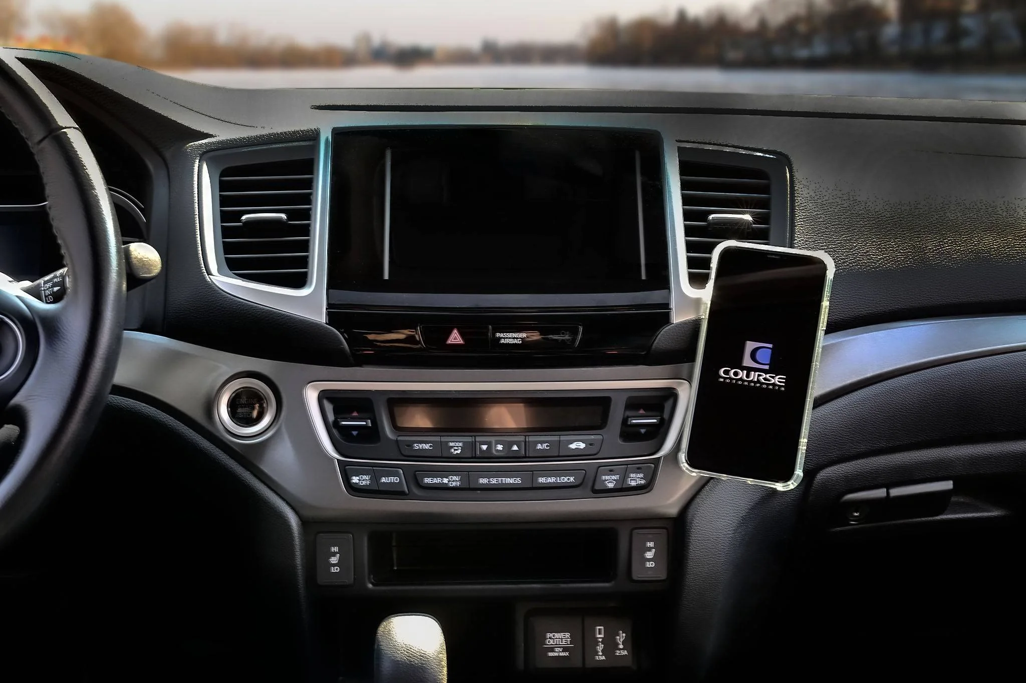Course Motorsports Phone Mount for Honda Pilot & Passport (16-26) Ridgeline (16-22) Cradle / Magnetic / Magsafe Wireless Charging - Image 5
