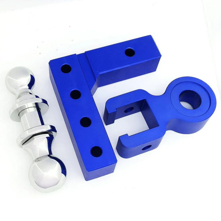 DNA 6" Drop Adjustable Dual Ball Trailer Towing Hitch with Black / Blue / Gold / Silver / Red Finish - Image 11
