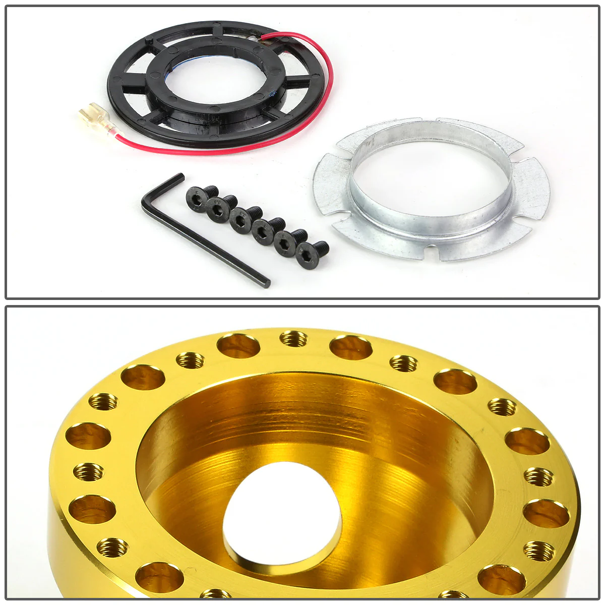 DNA 6-Hole Steering Wheel Hub Acura Integra (1990-2001) Black / Blue / Gold / Red / Silver / Purple - Image 50