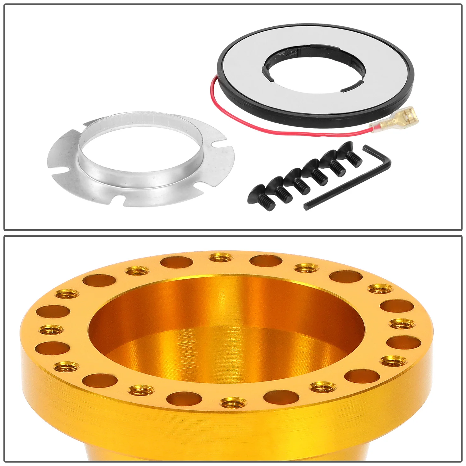 DNA 6-Hole Steering Wheel Hub Ford F150 / F250 / F350 (1992-1997) Black / Blue / Gold / Red / Silver - Image 19