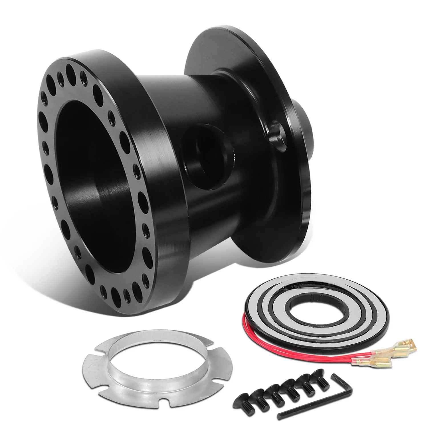 DNA 6-Hole Steering Wheel Hub Ford Thunderbird (1984-1988) Black / Blue / Gold - Image 2