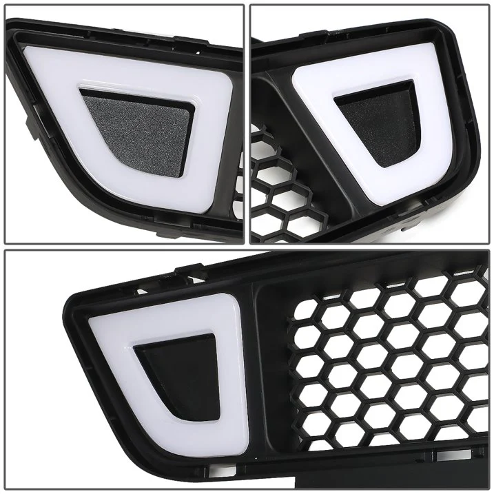 DNA Bumper Grille for Ford Mustang S550 (2015-2020) Front Lower with LED DRL - Honeycomb Mesh or Vertical Fence Style - Image 10