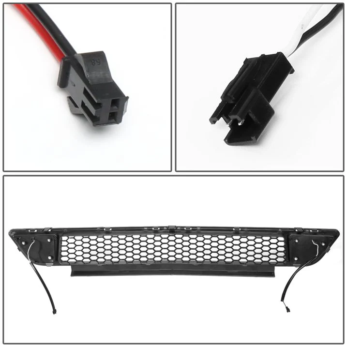 DNA Bumper Grille for Ford Mustang S550 (2015-2020) Front Lower with LED DRL - Honeycomb Mesh or Vertical Fence Style - Image 11