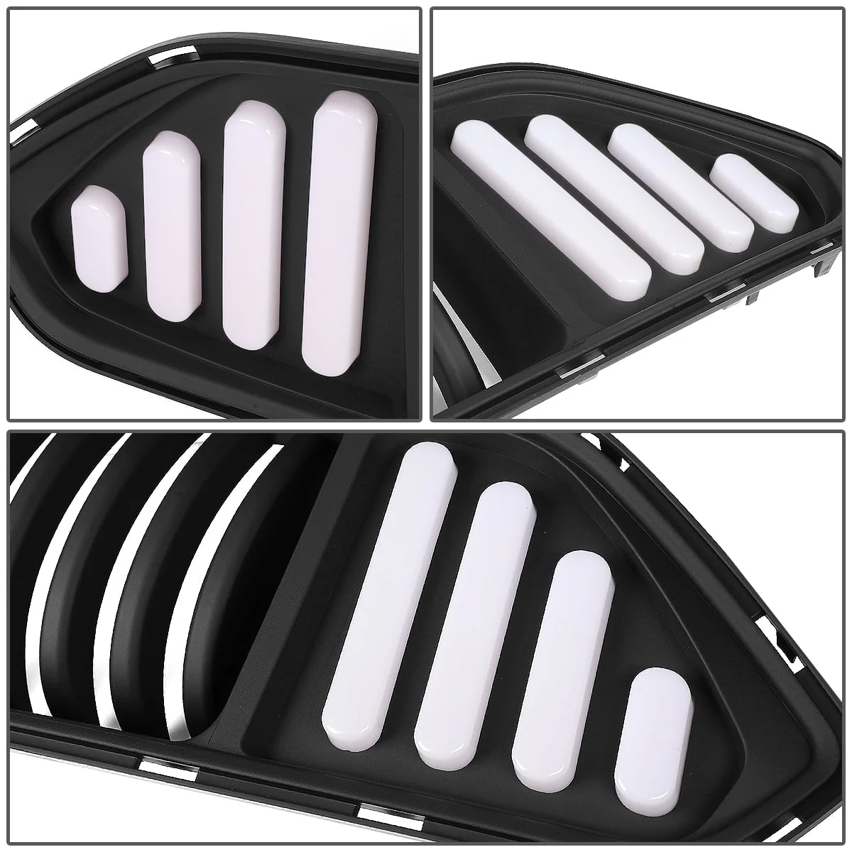 DNA Bumper Grille for Ford Mustang S550 (2015-2020) Front Lower with LED DRL - Honeycomb Mesh or Vertical Fence Style - Image 19