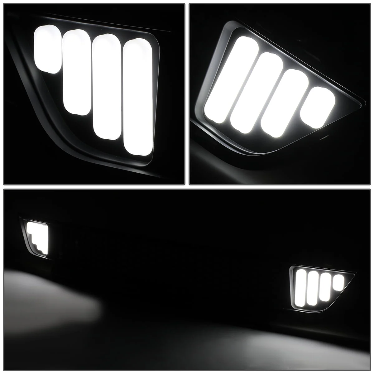 DNA Bumper Grille for Ford Mustang S550 (2015-2020) Front Lower with LED DRL - Honeycomb Mesh or Vertical Fence Style - Image 3