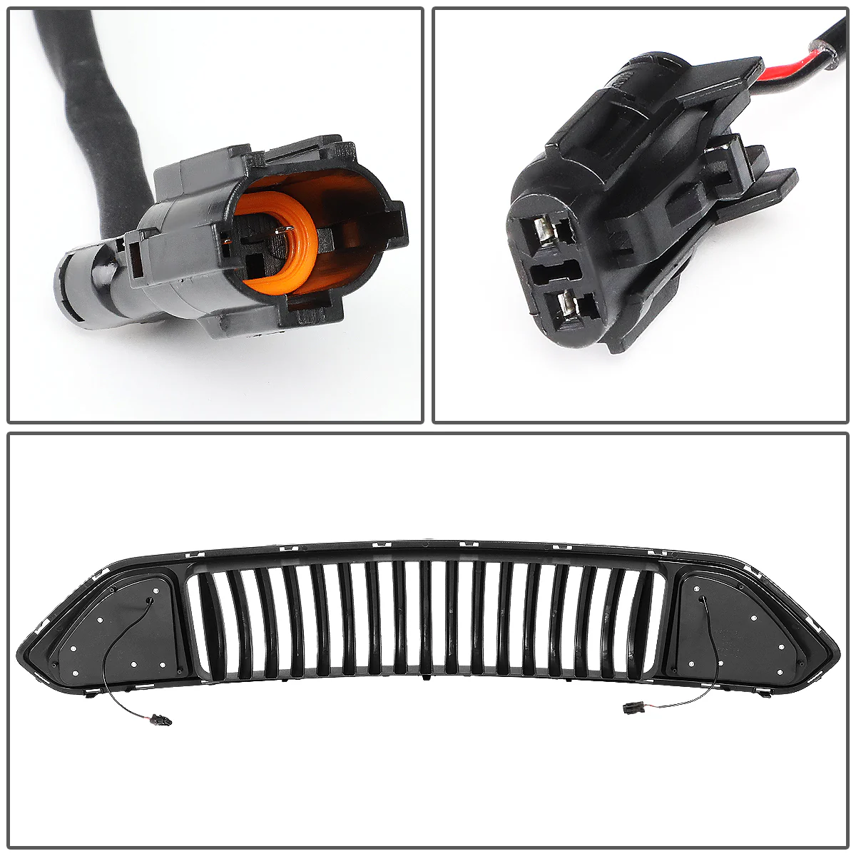 DNA Bumper Grille for Ford Mustang S550 (2015-2020) Front Lower with LED DRL - Honeycomb Mesh or Vertical Fence Style - Image 31