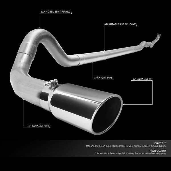DNA Exhaust for Chevy & GMC C/K2500 / C/K3500 6.5L Turbo Diesel (1993-2000) Catback with or without Muffler - Image 9