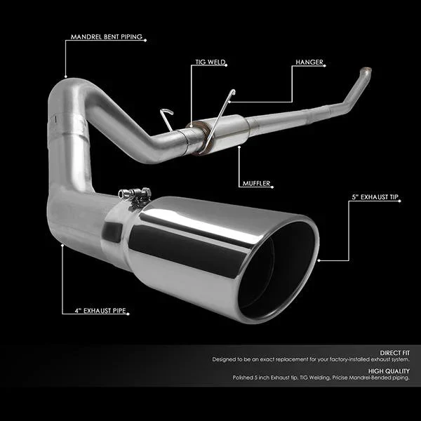 DNA Exhaust for Dodge Ram 2500 3500 5.9L Turbo Diesel (1994-2007) Catback with or without Muffler - Image 16