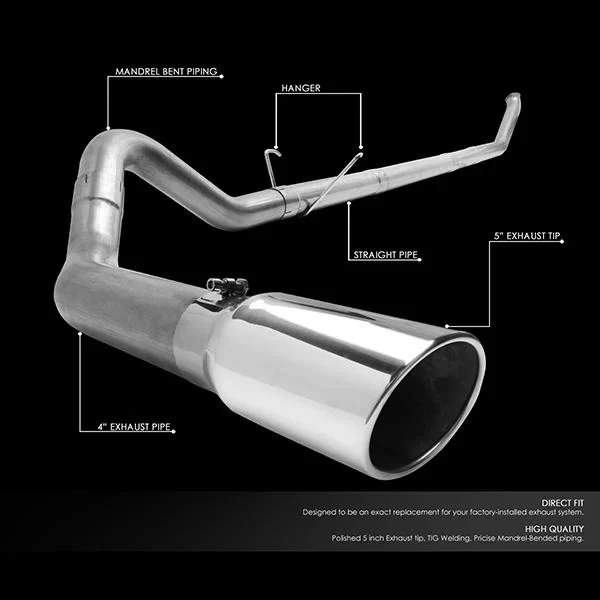 DNA Exhaust for Dodge Ram 2500 3500 5.9L Turbo Diesel (1994-2007) Catback with or without Muffler - Image 23