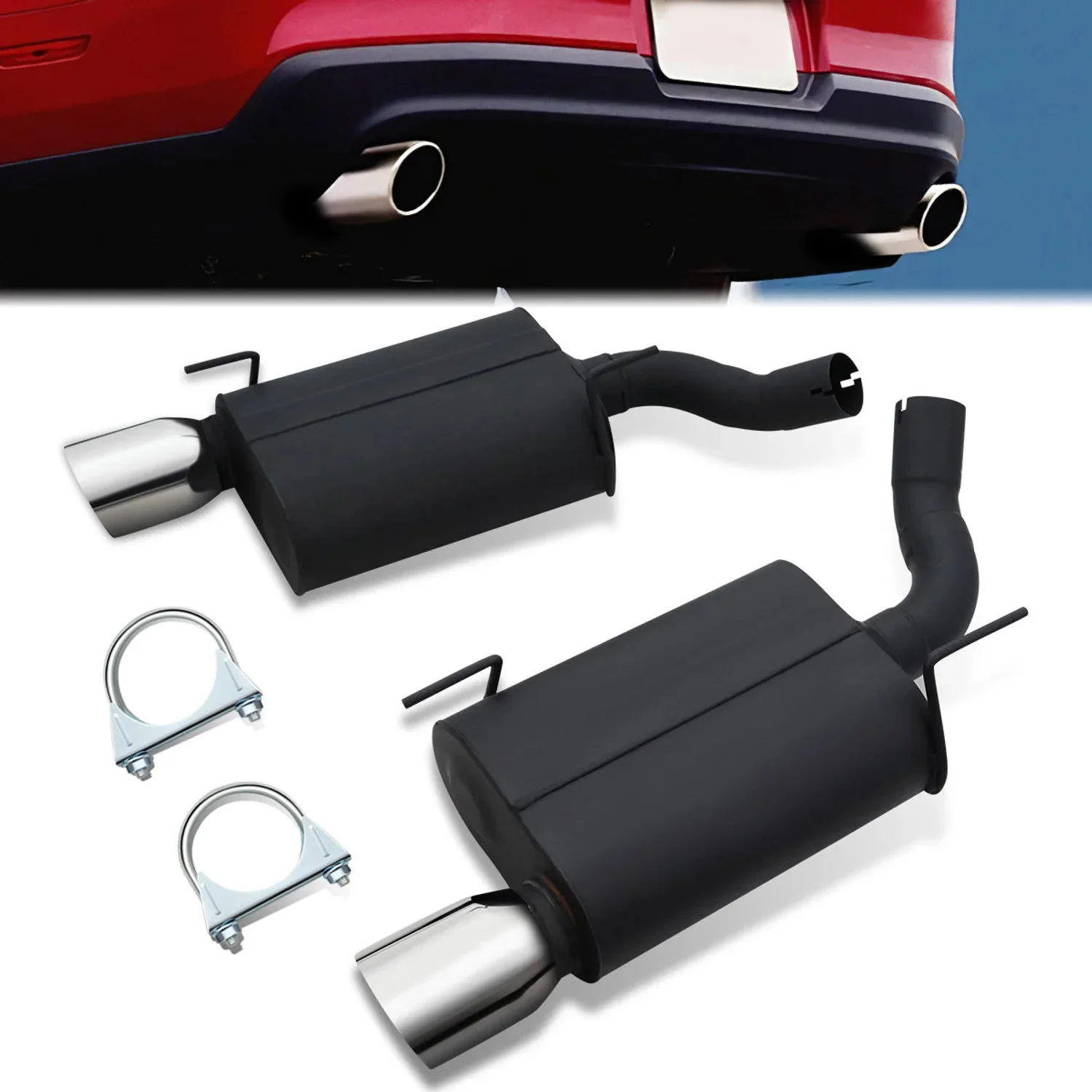 DNA Exhaust for Ford Mustang S197 4.6L / 5.4L (2005-2010) Axleback with Black High-Temperature Paint Finish