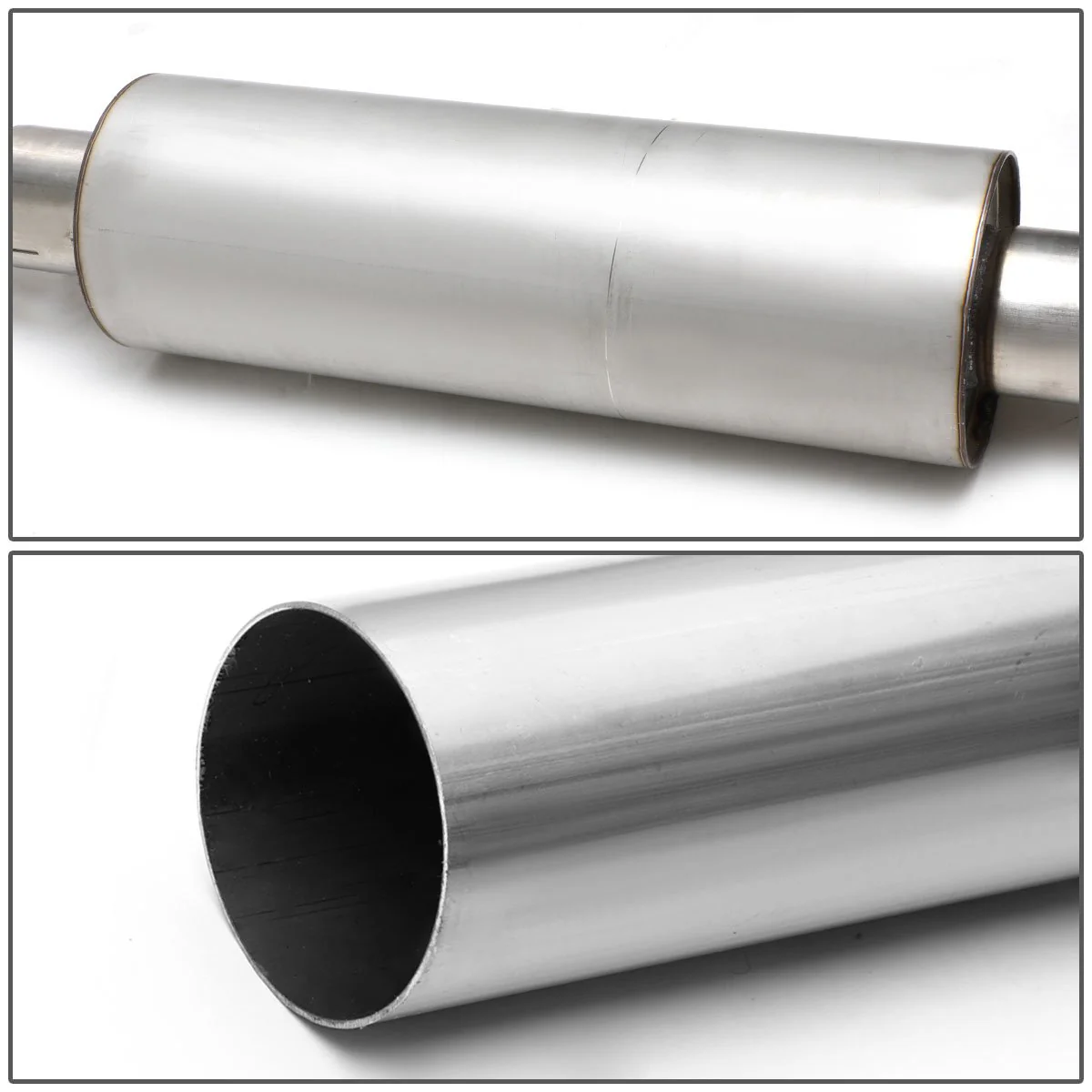 DNA Exhaust for Jeep Wrangler TJ 2.5L / 4.0L (2000-2006) Catback with Louvered Core Straight Thru Muffler - Image 3