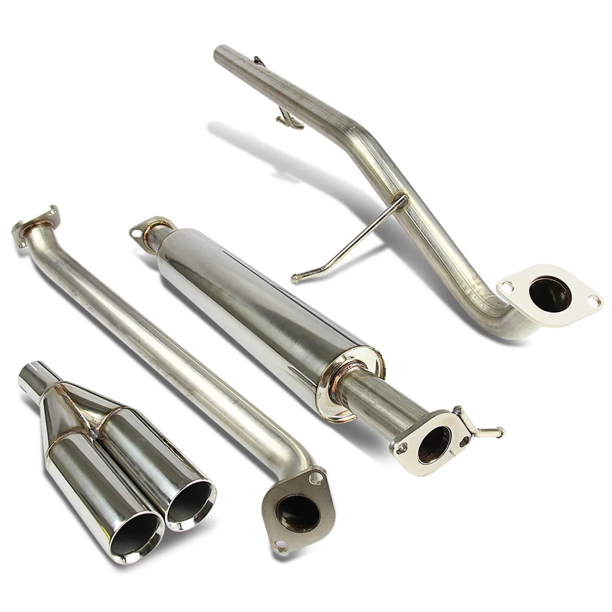 DNA Exhaust for Kia Rio (2006-2011) Catback with Double Wall Rolled Tips CBE-KR06
