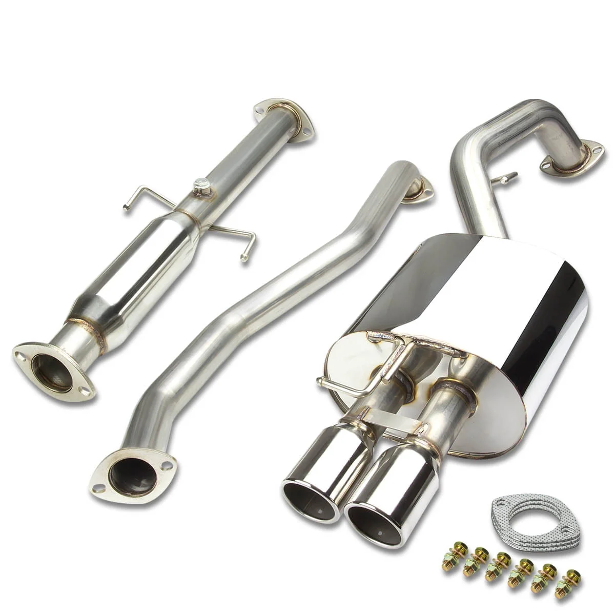 DNA Exhaust for Kia Spectra (2005-2009) Catback with 3" Double Wall Rolled Tips CBE-KS05