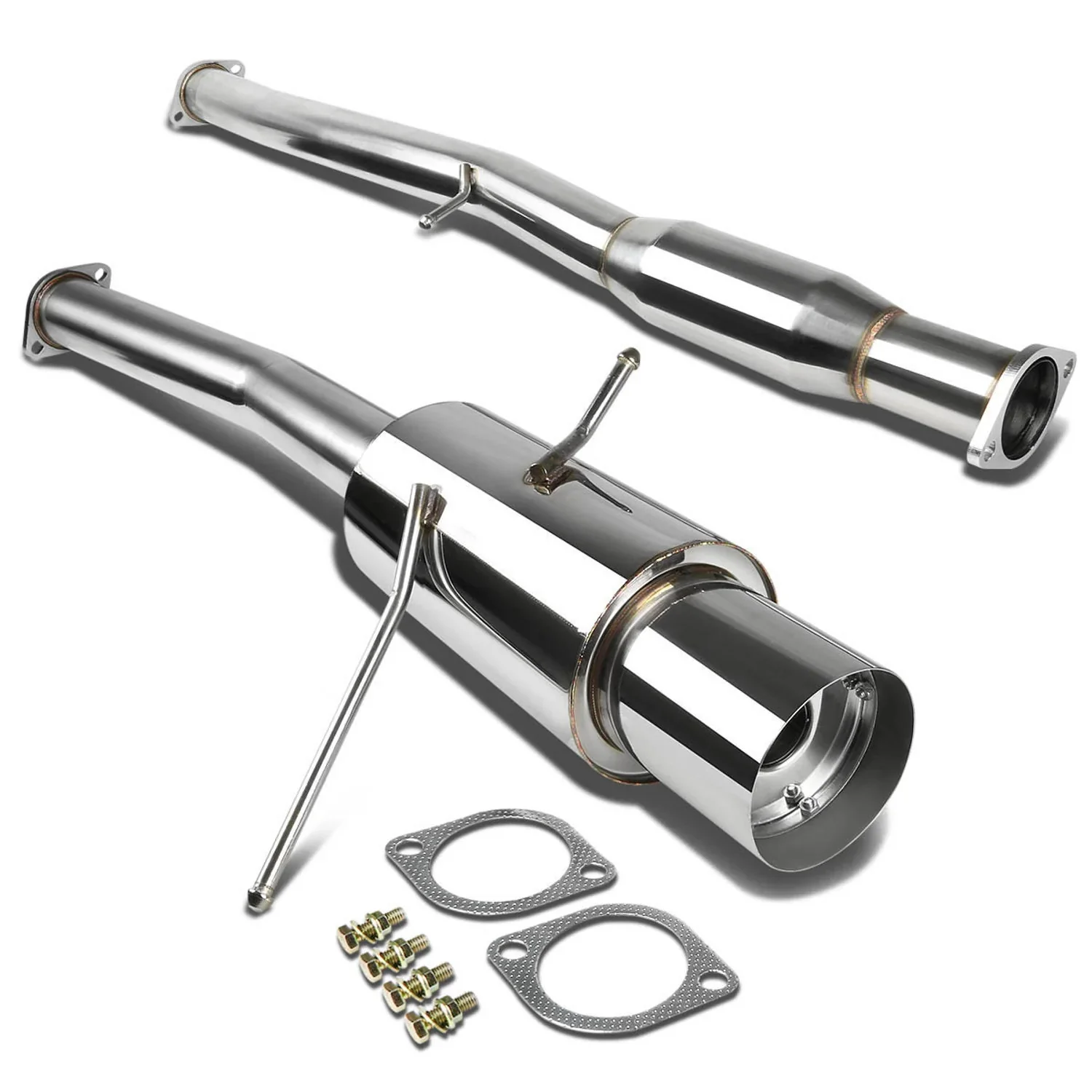 DNA Exhaust for Subaru WRX / WRX STI (2002-2007) Catback with 4" Single Wall Round Tips or EOM Style - Image 2