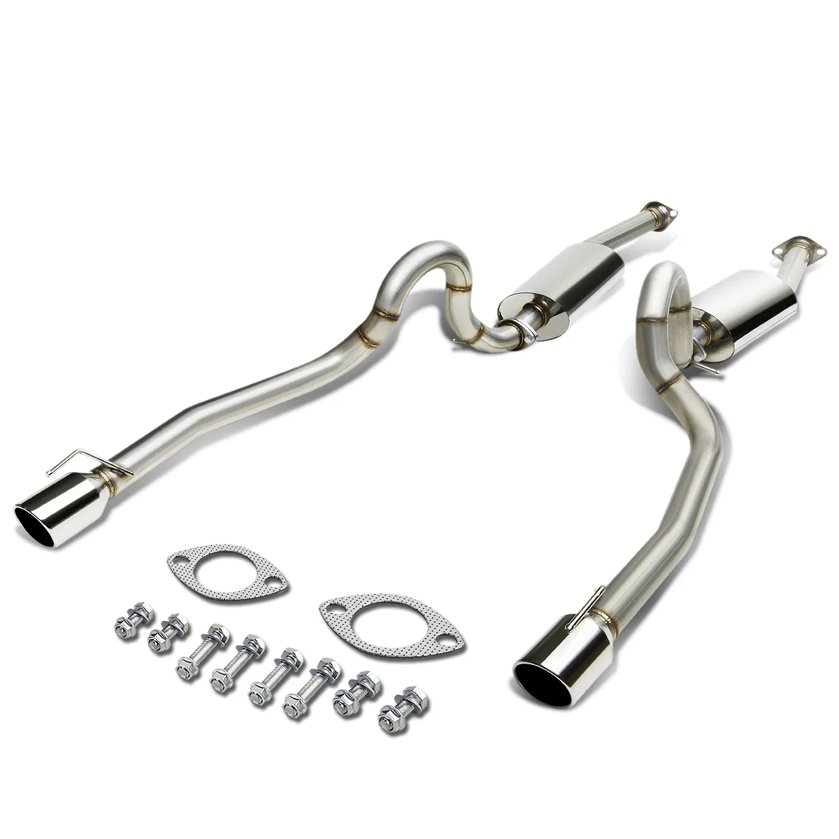 DNA Exhaust Ford Mustang GT SN95 4.6L V8 (96-04) Catback w/ 4" Single Wall Round or Double Wall Rolled Tips - Image 3