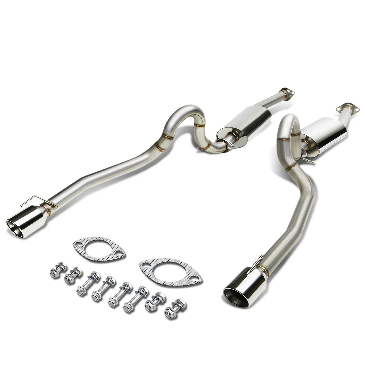 DNA Exhaust Ford Mustang GT SN95 4.6L V8 (96-04) Catback w/ 4" Single Wall Round or Double Wall Rolled Tips - Image 9