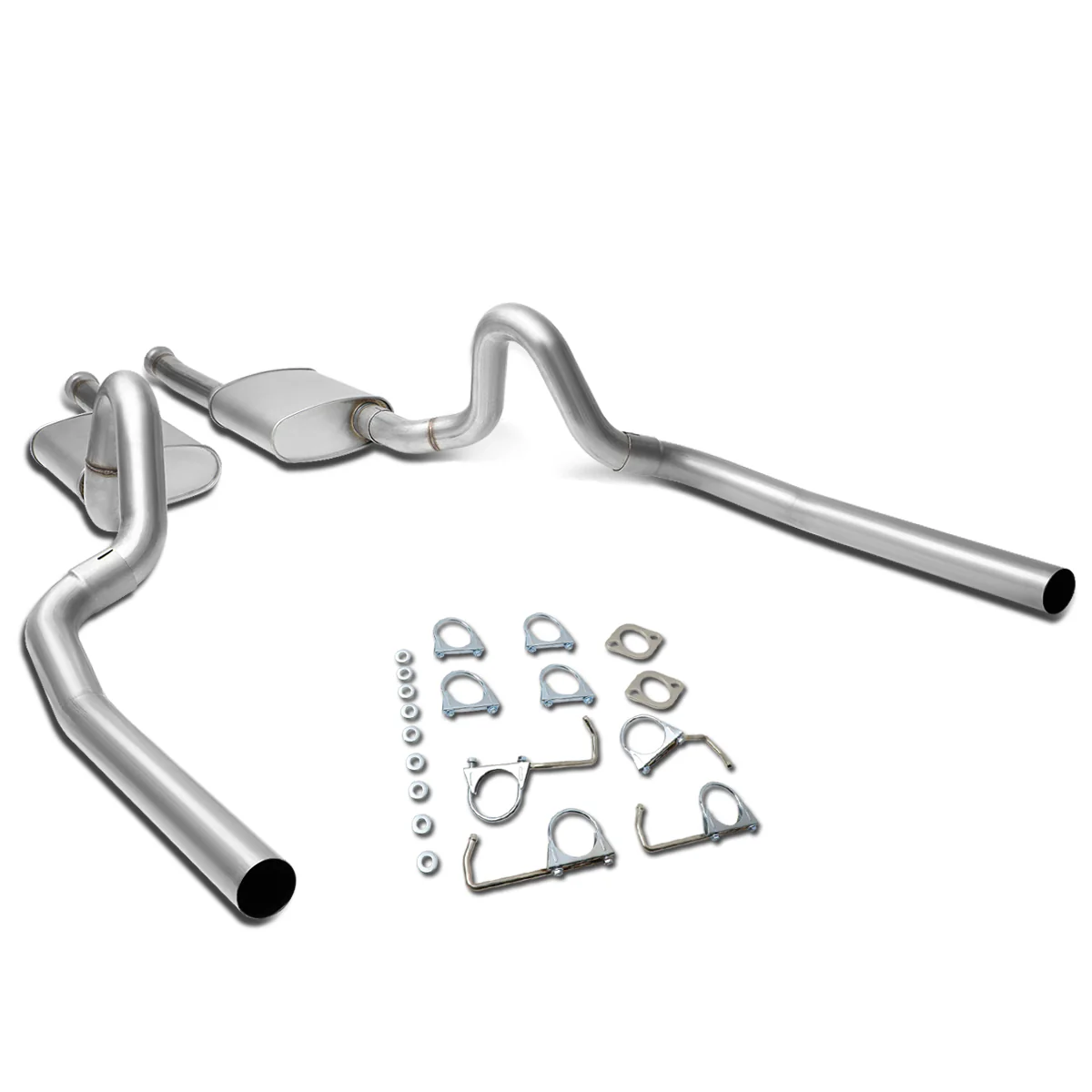 DNA Exhaust Ford Mustang GT SN95 4.6L V8 (96–98) Catback w/ Chambered Louvered Core Mufflers - Image 2