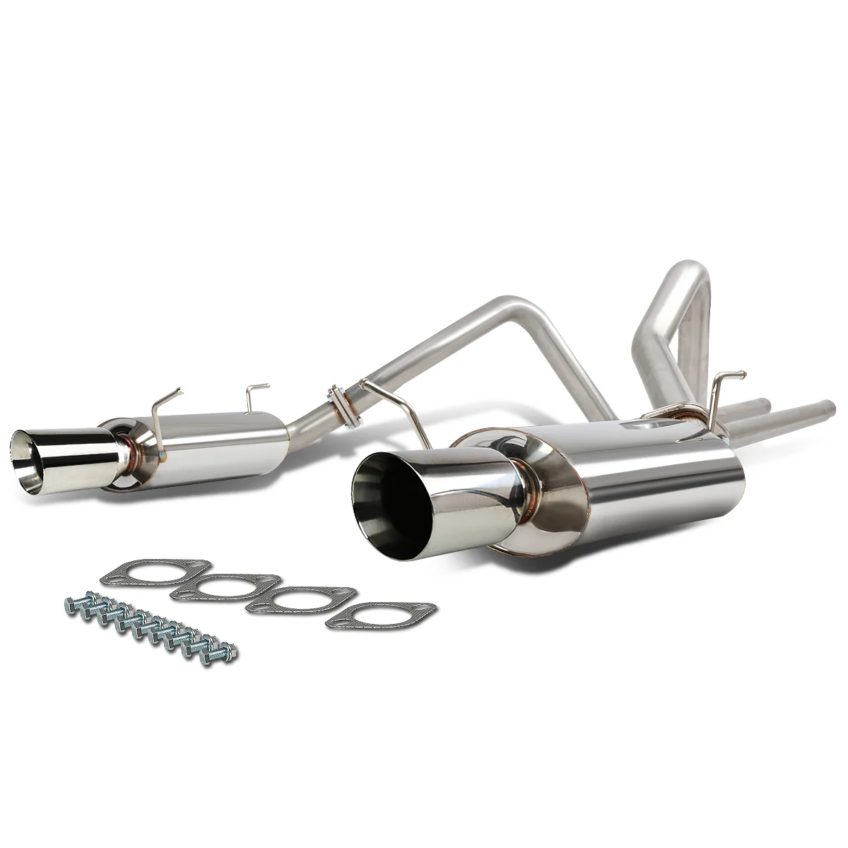 DNA Exhaust Ford Mustang S197 3.7L V6 (11-14) Catback w/ 4" Single or Double Walled Rolled Tips - Image 7