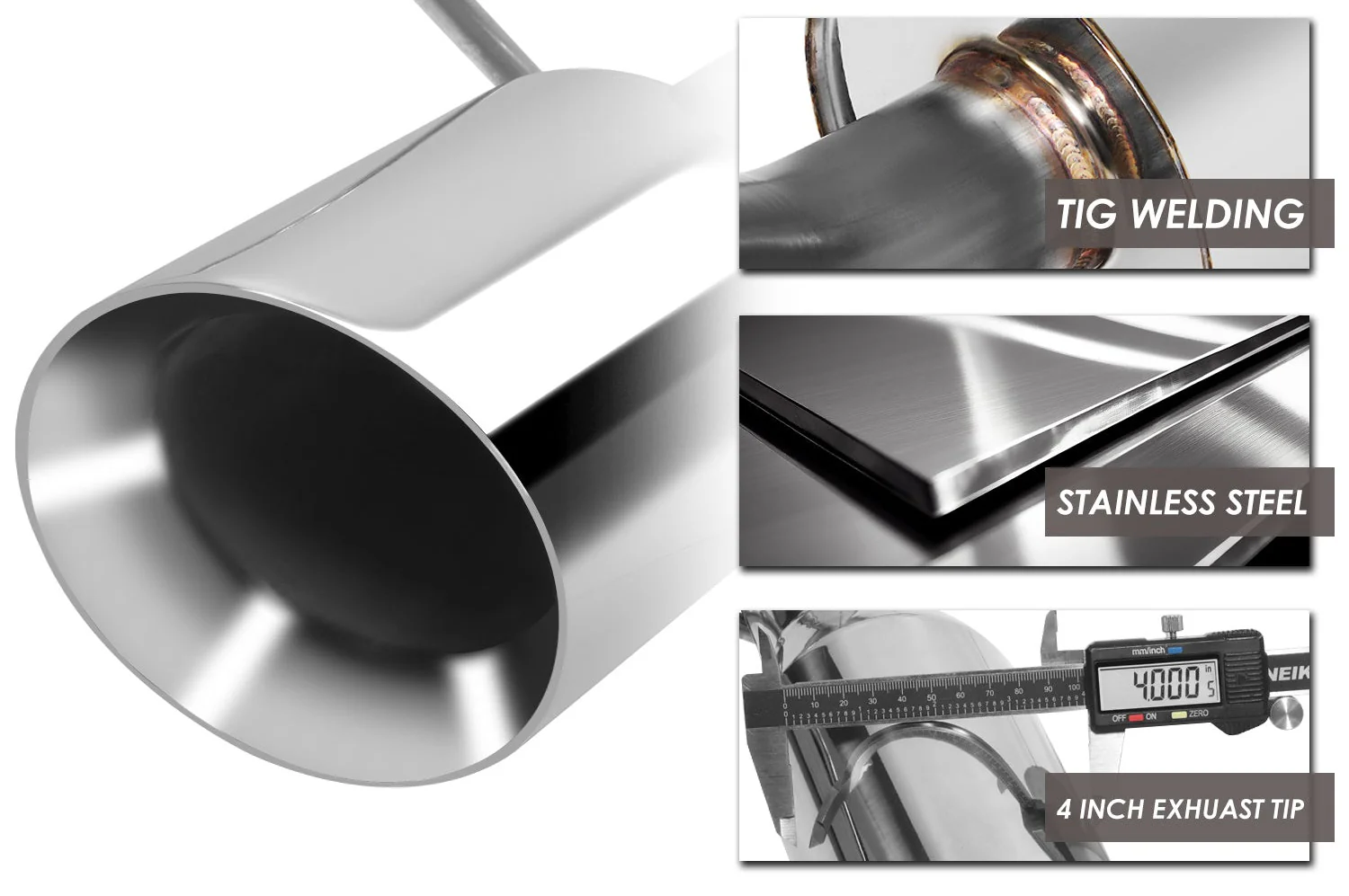 DNA Exhaust Ford Mustang S197 3.7L V6 / 5.0L V8 / 5.4L Supercharged V8 (11-14) Axleback w/ 4 in. Double Walled Round Diagonal Cut Tip - Image 11