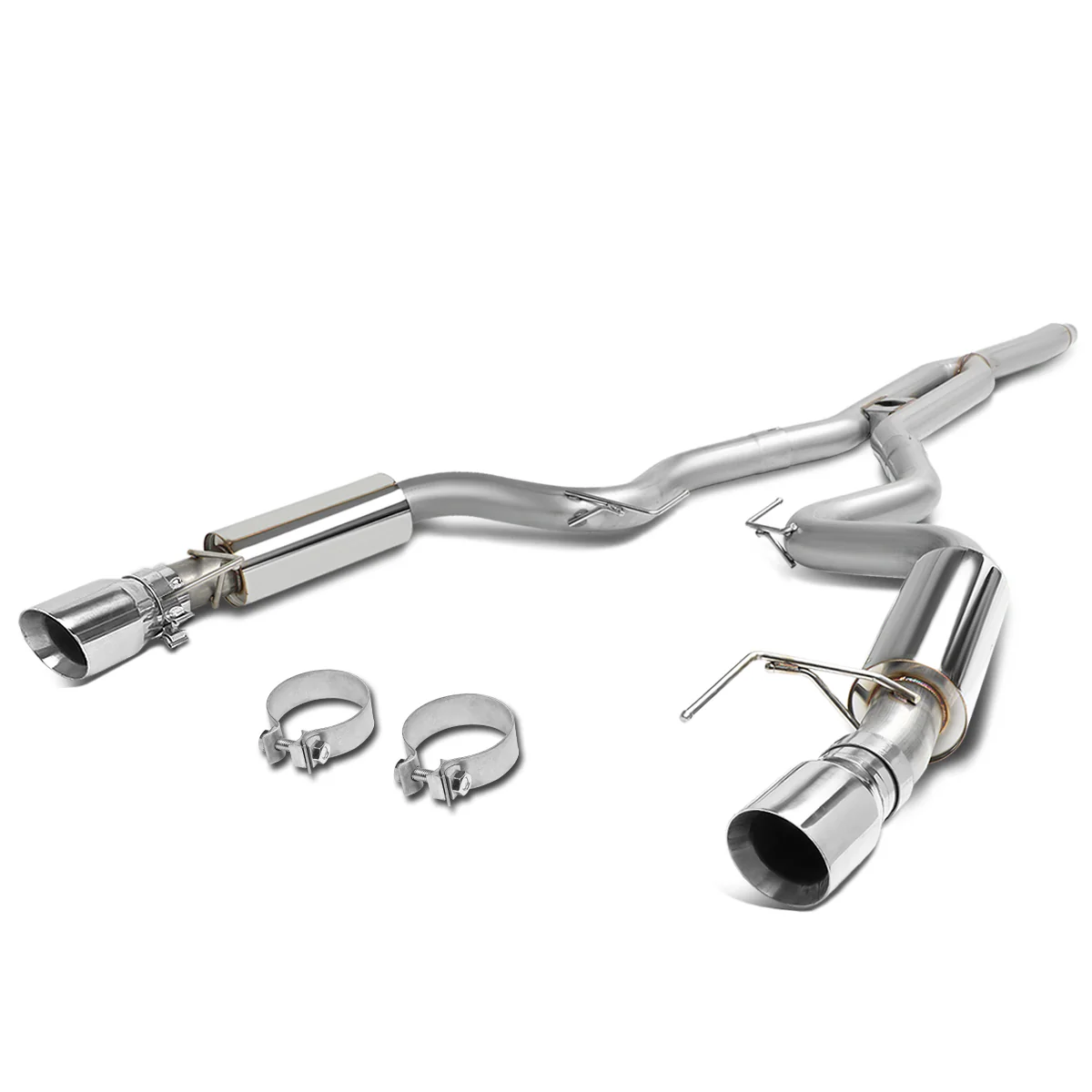 DNA Exhaust Ford Mustang S550 2.3L EcoBoost (15-23) Catback with 4" Double Walled Rolled Tips - Image 7