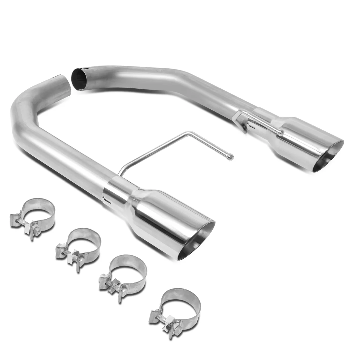DNA Exhaust Ford Mustang S550 2.3L EcoBoost / 5.0L V8 (15-17) Axleback w/ 4 in. Double Walled Round Diagonal Cut Tip - Image 2