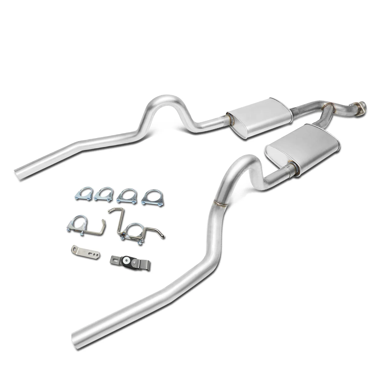 DNA Exhaust Ford Mustang SN95 V6 3.8L (99-03) 3.9L (2004) Catback w/ Chambered Louvered Core Mufflers - Image 3