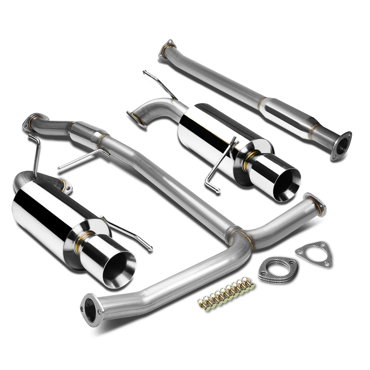 DNA Exhaust Honda Accord 3.0L V6 (98-02) Catback w/ Dual Single or Double Wall Rolled N1 Muffler Tip