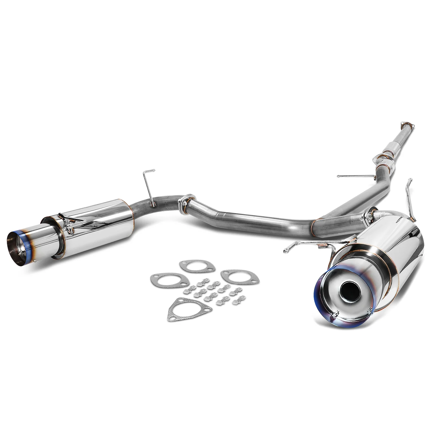 DNA Exhaust Honda Accord 3.0L V6 (98-02) Catback w/ Dual Single or Double Wall Rolled N1 Muffler Tip - Image 6