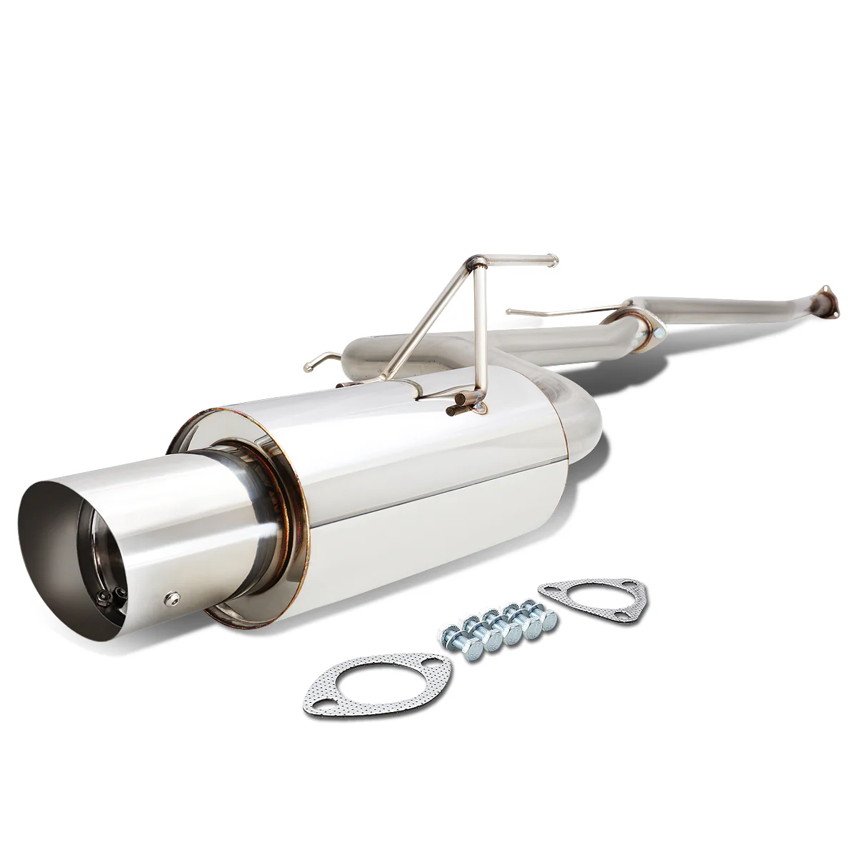 DNA Exhaust Honda Accord Coupe 2.4 (03-06) Catback w/ Single or Double Walled Rolled N1 Muffler Tip