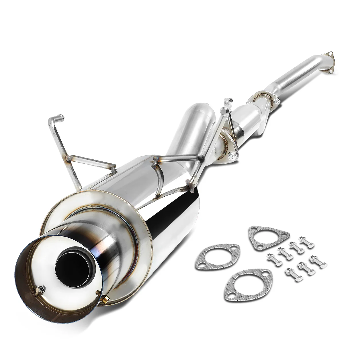 DNA Exhaust Honda Civic 1.7 DX EX LX Coupe / Sedan (01-05) Catback w/ Single or Double Wall Rolled N1 Muffler Tip - Image 11