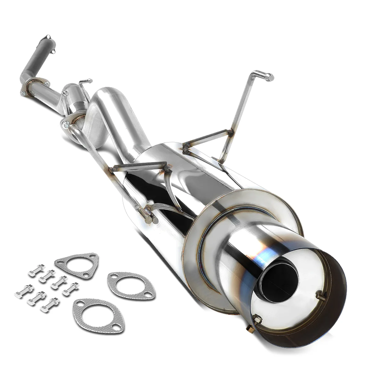 DNA Exhaust Honda Civic 1.7 DX EX LX Coupe / Sedan (01-05) Catback w/ Single or Double Wall Rolled N1 Muffler Tip - Image 12