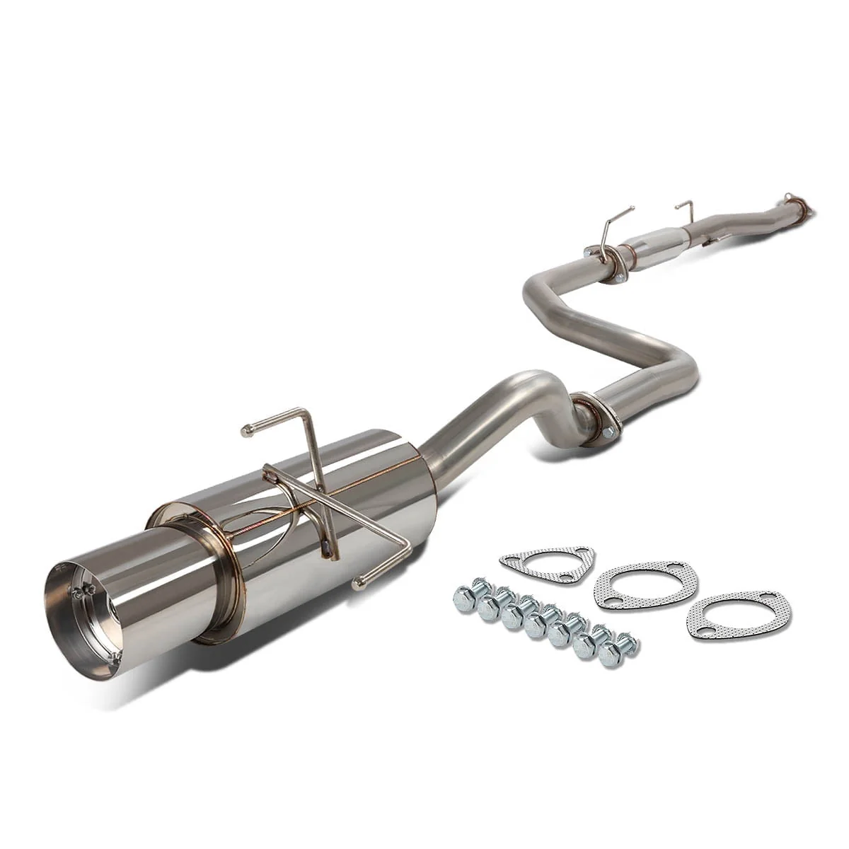 DNA Exhaust Honda Civic EG/EK Hatchback D15 D16 (92-00) Catback w/ Single or Double Wall Rolled Muffler Tip