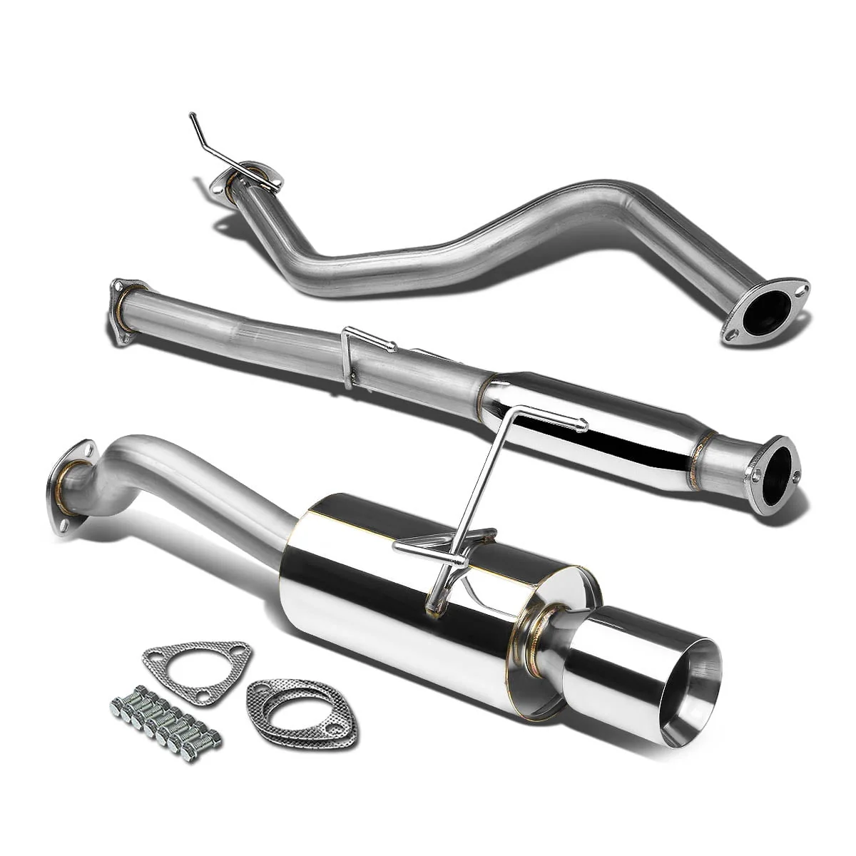 DNA Exhaust Honda Civic EG/EK Hatchback D15 D16 (92-00) Catback w/ Single or Double Wall Rolled Muffler Tip - Image 13