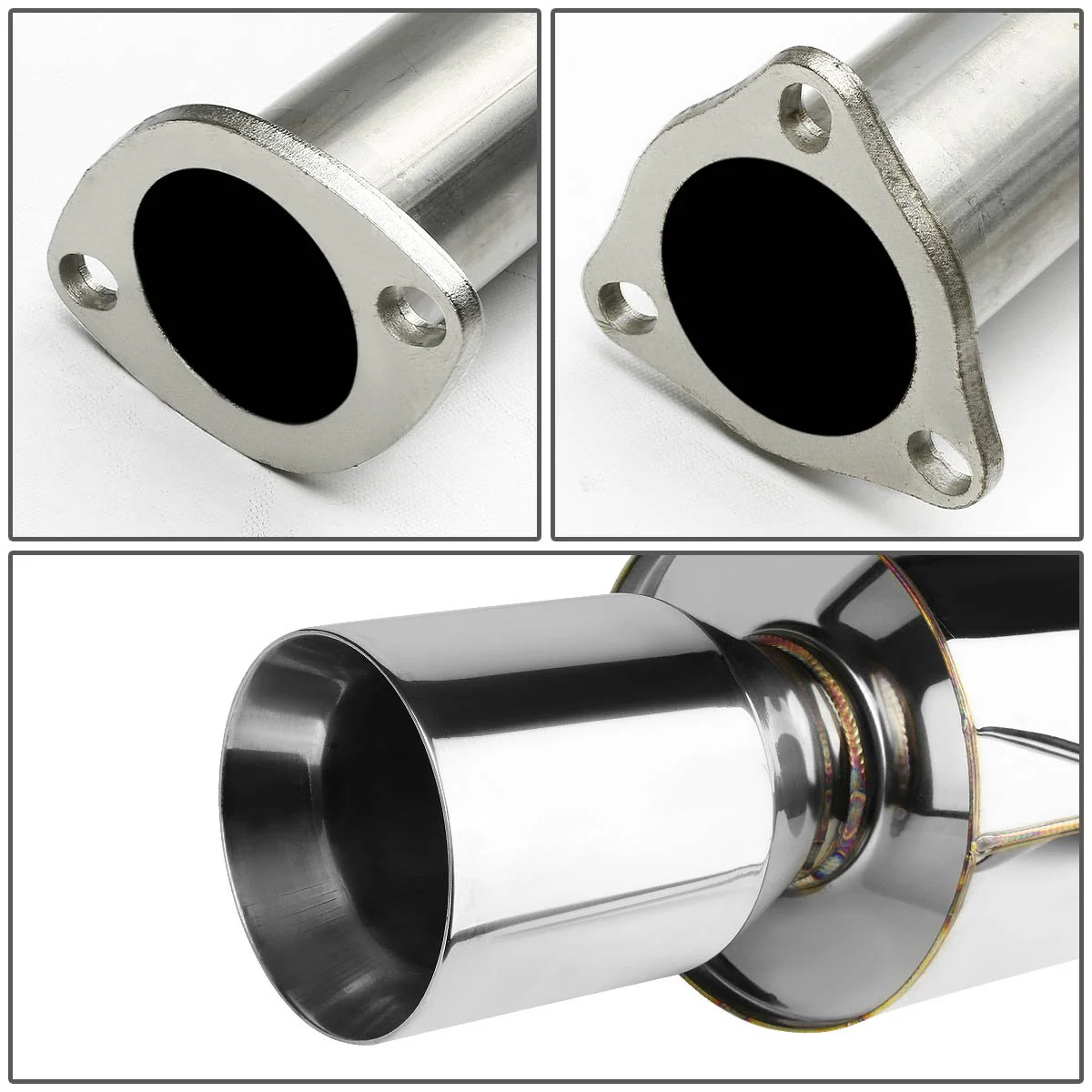 DNA Exhaust Honda Civic EG/EK Hatchback D15 D16 (92-00) Catback w/ Single or Double Wall Rolled Muffler Tip - Image 14