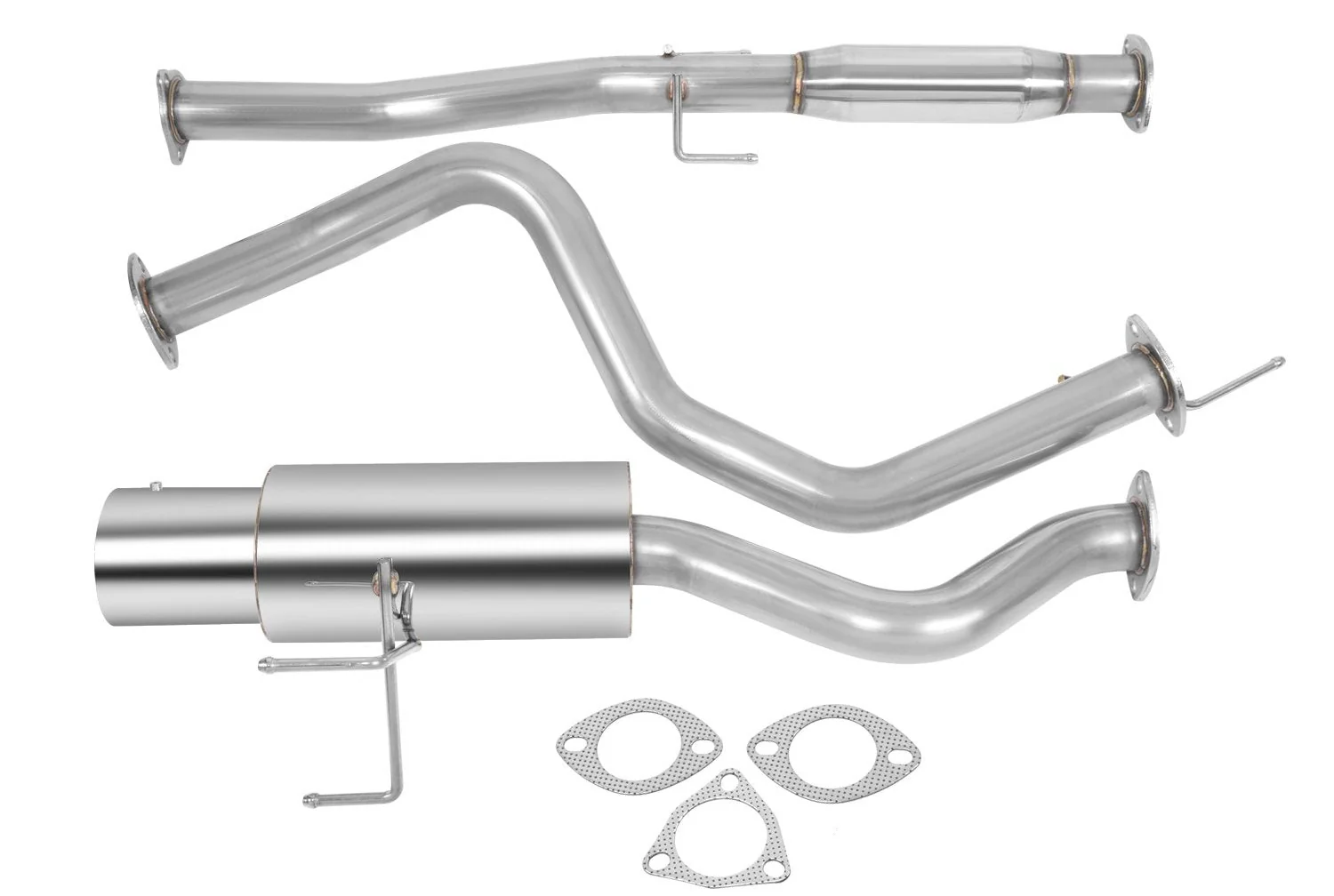 DNA Exhaust Honda Civic EG/EK Hatchback D15 D16 (92-00) Catback w/ Single or Double Wall Rolled Muffler Tip - Image 4