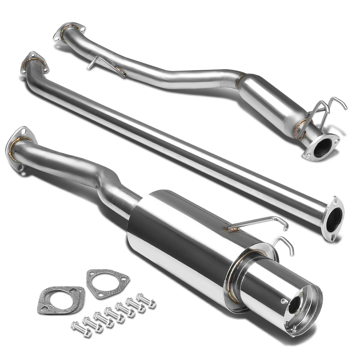 DNA Exhaust Honda Civic EX 1.8L / Civic Si 2.0L (06-08) Catback w/ Polished or Burnt Muffler Tip - Image 2