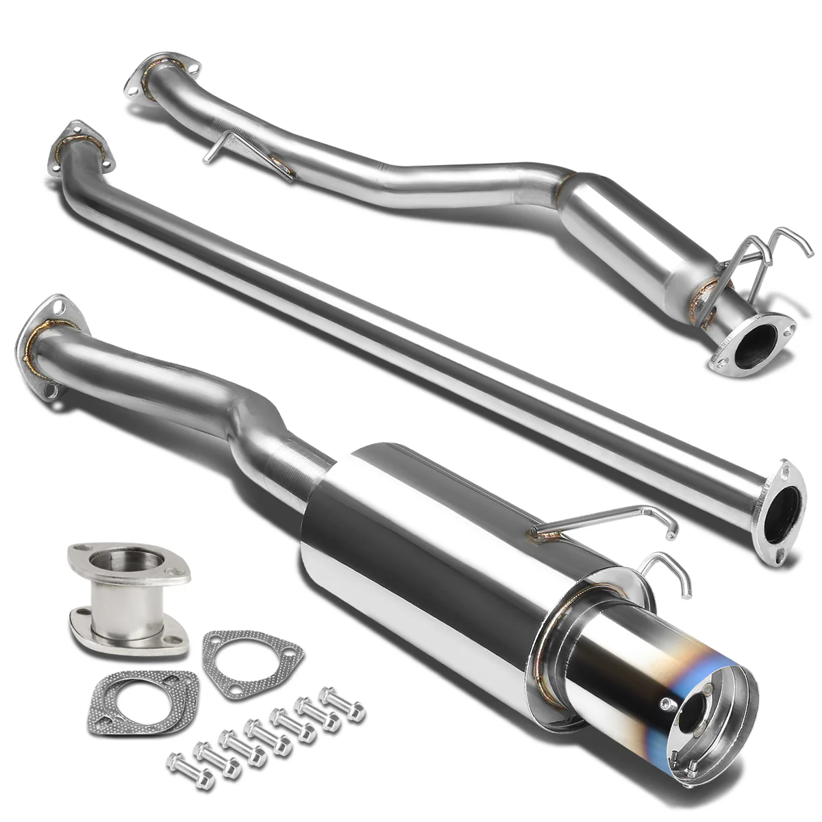 DNA Exhaust Honda Civic EX 1.8L / Civic Si 2.0L (06-08) Catback w/ Polished or Burnt Muffler Tip - Image 8
