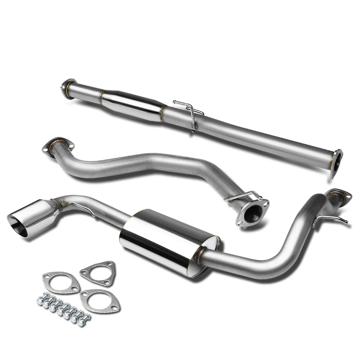 DNA Exhaust for Honda Civic EF (88-91) Catback w/ Single or Double Wall Rolled Muffler Tip - Image 4