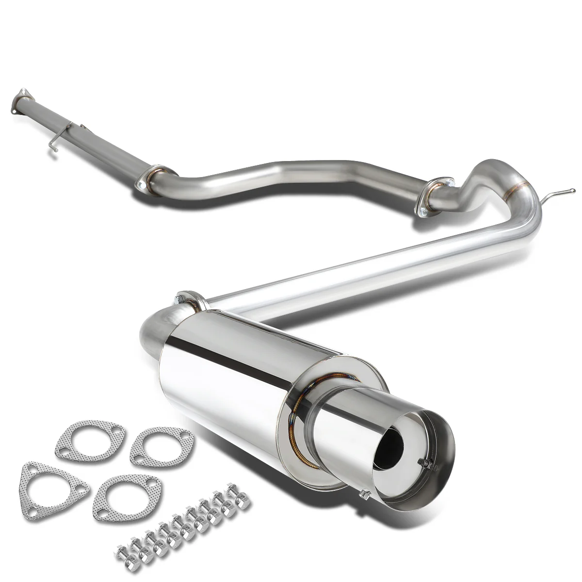 DNA Exhaust for Honda Civic EF (88-91) Catback w/ Single or Double Wall Rolled Muffler Tip - Image 9