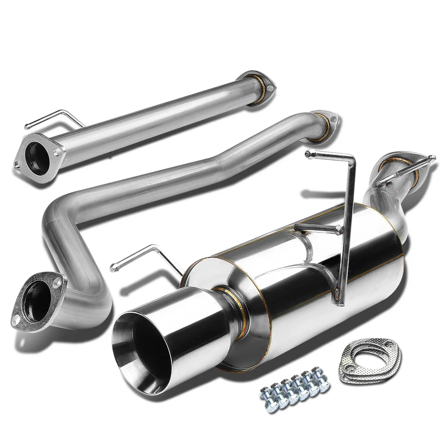 DNA Exhaust Nissan Sentra SE-R / SE-R Spec V 2.5L (02–06) Catback w/ 4" Single Wall Round or Double Wall Rolled Tip - Image 8