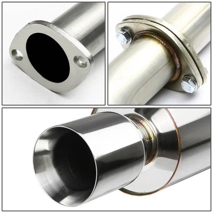 DNA Exhaust Nissan Sentra SE-R / SE-R Spec V 2.5L (02–06) Catback w/ 4" Single Wall Round or Double Wall Rolled Tip - Image 9