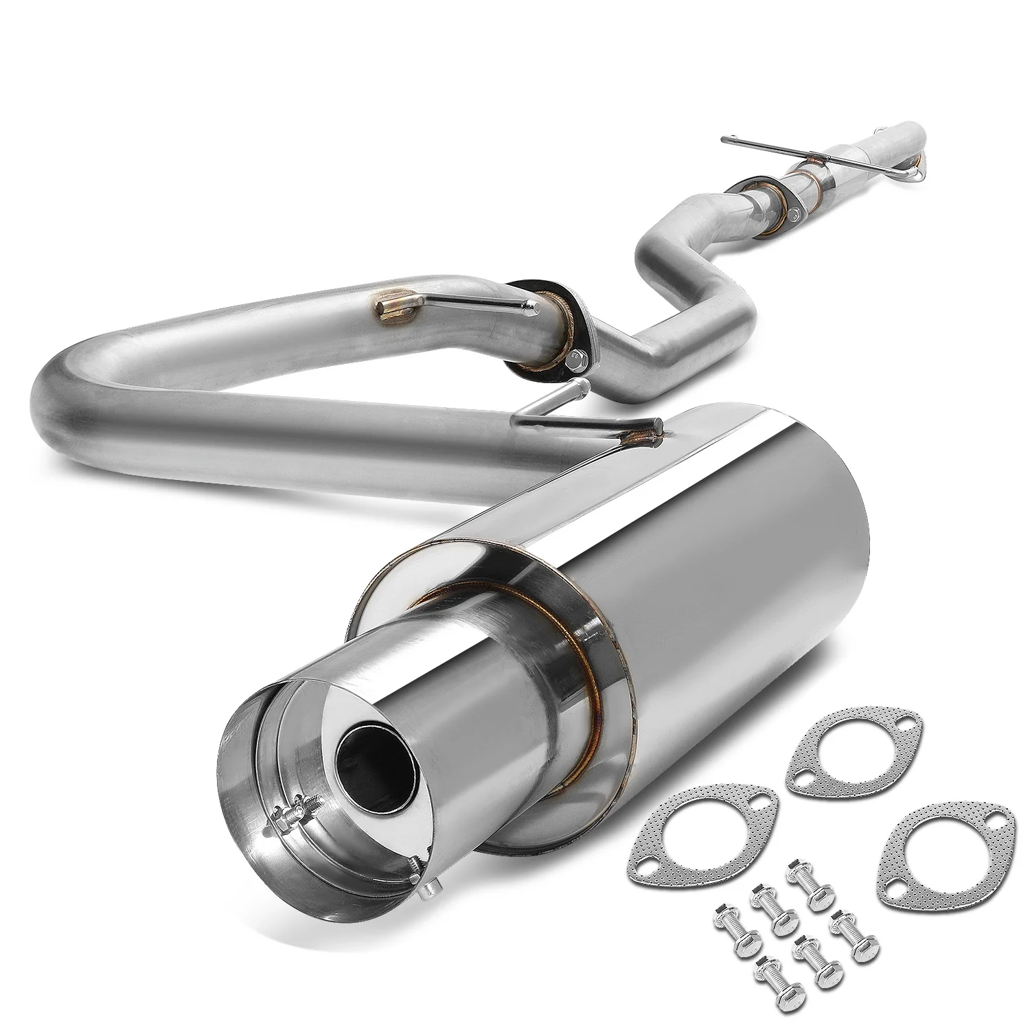 DNA Exhaust for Scion tC 2.4L (05–10) Catback with Single or Double Wall Rolled N1 Muffler Tip