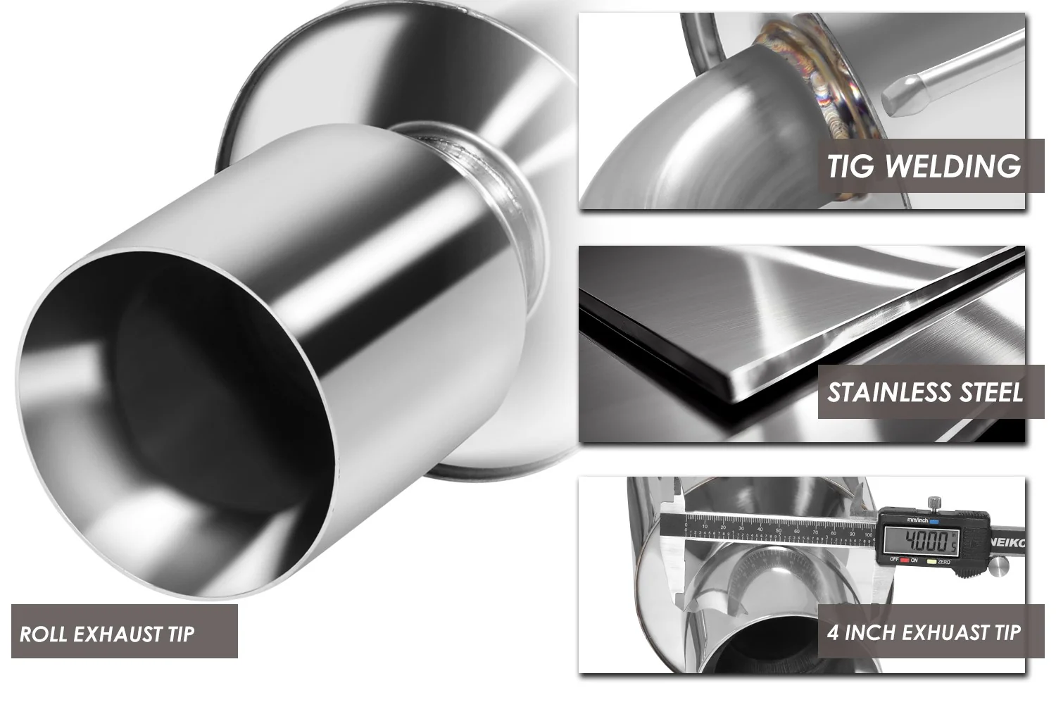 DNA Exhaust for Scion tC 2.4L (05–10) Catback with Single or Double Wall Rolled N1 Muffler Tip - Image 16